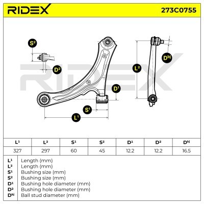 Querlenker RIDEX 273C0755 273C0755 - foto 6