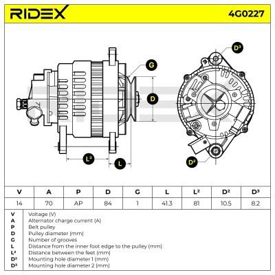 Generator RIDEX 4G0227 4G0227 - foto 5