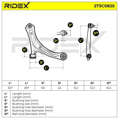 Querlenker RIDEX 273C0825 273C0825 - foto 6