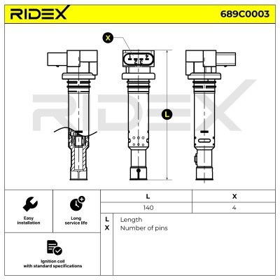 Zündspule RIDEX 689C0003 689C0003 - foto 8