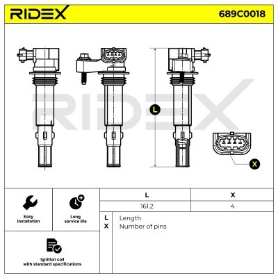 Zündspule RIDEX 689C0018 689C0018 - foto 7