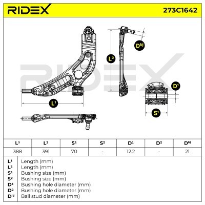 Querlenker RIDEX 273C1642 273C1642 - foto 6