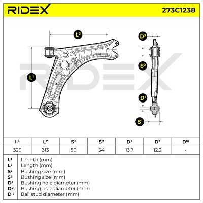 Querlenker RIDEX 273C1238 273C1238 - foto 8