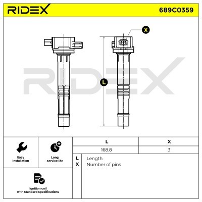 Zündspule RIDEX 689C0359 689C0359 - foto 7