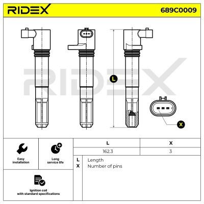 Zündspule RIDEX 689C0009 689C0009 - foto 4