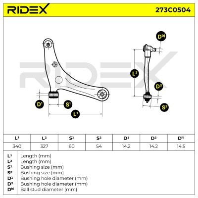 Querlenker RIDEX 273C0504 273C0504 - foto 9