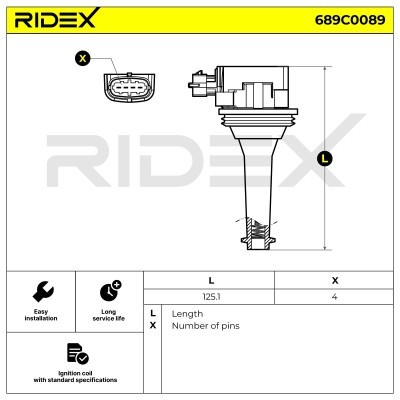Zündspule RIDEX 689C0089 689C0089 - foto 6