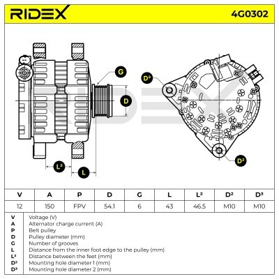 Generator RIDEX 4G0302 4G0302 - foto 7