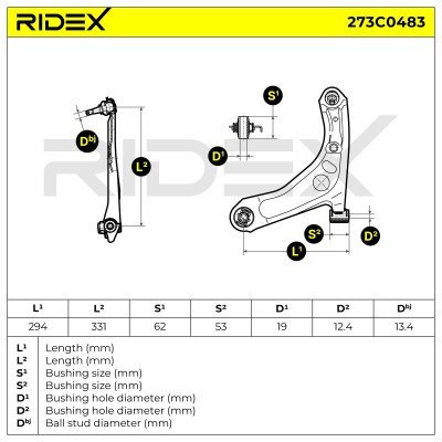 Querlenker RIDEX 273C0483 273C0483 - foto 6