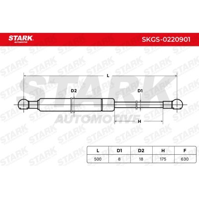 Gasfeder, Koffer-/Laderaum Stark SKGS-0220901 SKGS-0220901 - foto 6