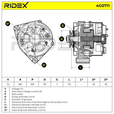 Generator RIDEX 4G0711 4G0711 - foto 5