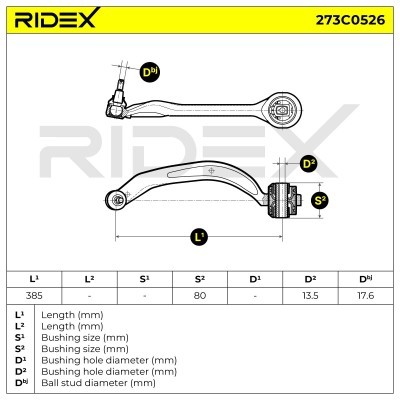 Querlenker RIDEX 273C0526 273C0526 - foto 6