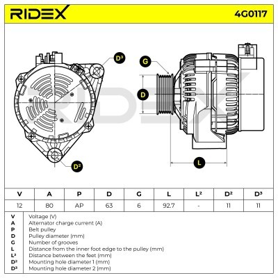 Generator RIDEX 4G0117 4G0117 - foto 5