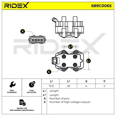 Zündspule RIDEX 689C0065 689C0065 - foto 5