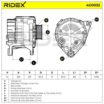 Generator RIDEX 4G0032 4G0032 - foto 7
