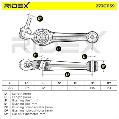 Querlenker RIDEX 273C1139 273C1139 - foto 5
