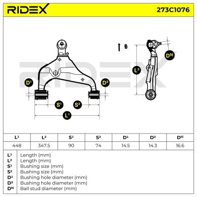 Querlenker RIDEX 273C1076 273C1076 - foto 6