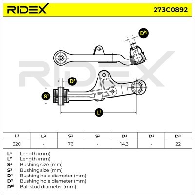 Querlenker RIDEX 273C0892 273C0892 - foto 5