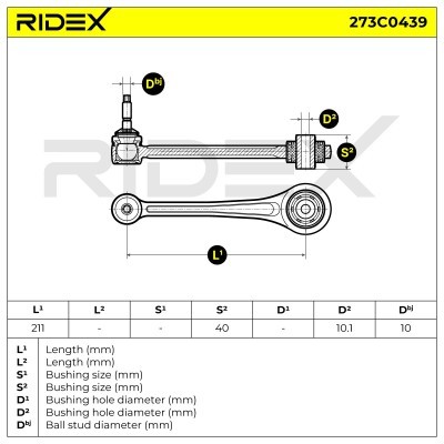 Querlenker RIDEX 273C0439 273C0439 - foto 10