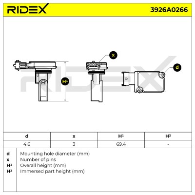 Luftmassenmesser RIDEX 3926A0266 3926A0266 - foto 6