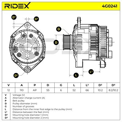 Generator RIDEX 4G0241 4G0241 - foto 7