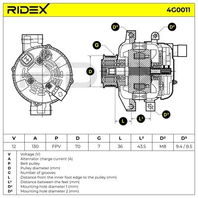 Generator RIDEX 4G0011 4G0011 - foto 9