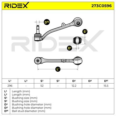 Querlenker RIDEX 273C0596 273C0596 - foto 6