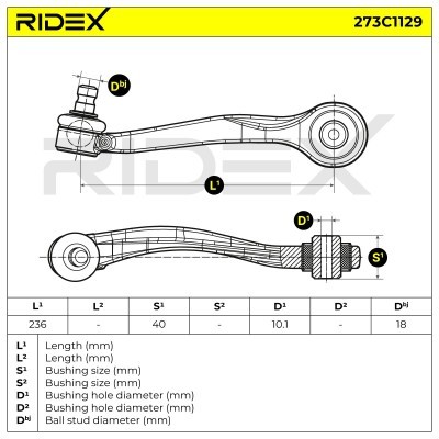 Querlenker RIDEX 273C1129 273C1129 - foto 6