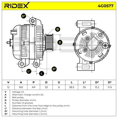 Generator RIDEX 4G0577 4G0577 - foto 7
