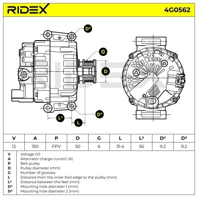 Generator RIDEX 4G0562 4G0562 - foto 5