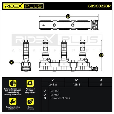 Zündspule RIDEX 689C0228P 689C0228P - foto 9