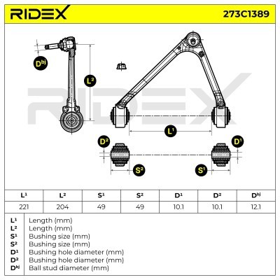 Querlenker RIDEX 273C1389 273C1389 - foto 6
