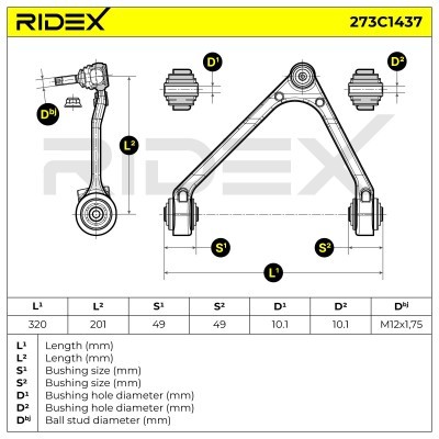 Querlenker RIDEX 273C1437 273C1437 - foto 6