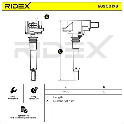 Zündspule RIDEX 689C0178 689C0178 - foto 4