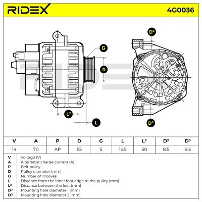 Generator RIDEX 4G0036 4G0036 - foto 7