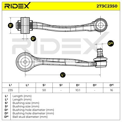 Querlenker RIDEX 273C2350 273C2350 - foto 7