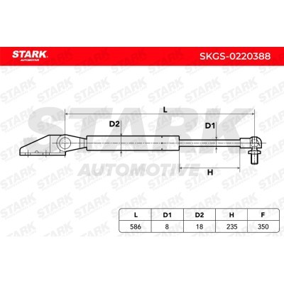 Gasfeder, Koffer-/Laderaum Stark SKGS-0220388 SKGS-0220388 - foto 6