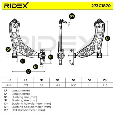 Querlenker RIDEX 273C1870 273C1870 - foto 7