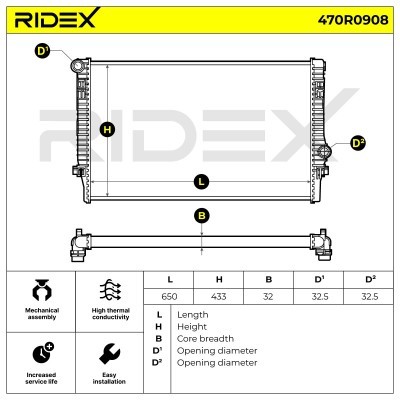 Kühler, Motorkühlung RIDEX 470R0908 470R0908 - foto 7