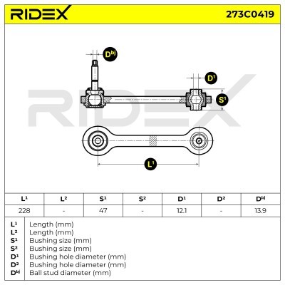 Querlenker RIDEX 273C0419 273C0419 - foto 5