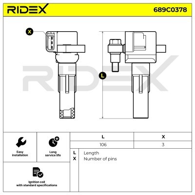 Zündspule RIDEX 689C0378 689C0378 - foto 6