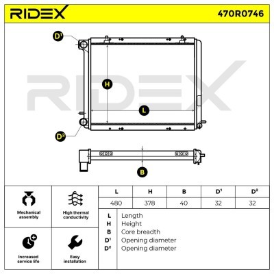 Kühler, Motorkühlung RIDEX 470R0746 470R0746 - foto 5