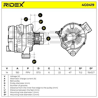 Generator RIDEX 4G0419 4G0419 - foto 7