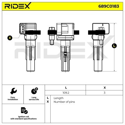 Zündspule RIDEX 689C0183 689C0183 - foto 5