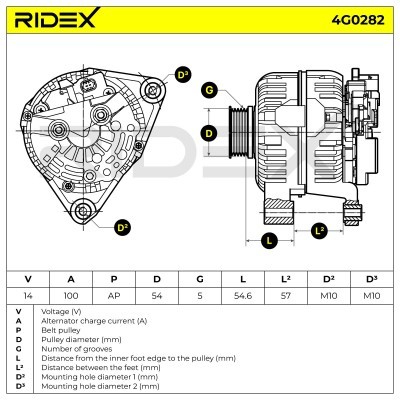 Generator RIDEX 4G0282 4G0282 - foto 7