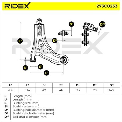 Querlenker RIDEX 273C0253 273C0253 - foto 4
