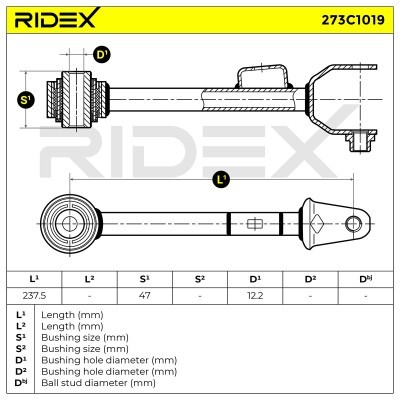 Querlenker RIDEX 273C1019 273C1019 - foto 7
