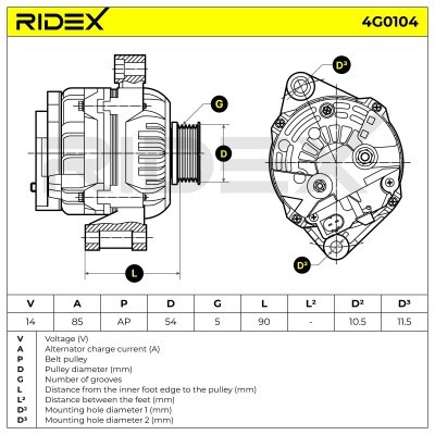 Generator RIDEX 4G0104 4G0104 - foto 7