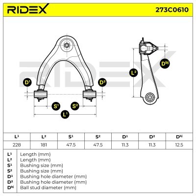 Querlenker RIDEX 273C0610 273C0610 - foto 7