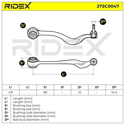 Querlenker RIDEX 273C0047 273C0047 - foto 9